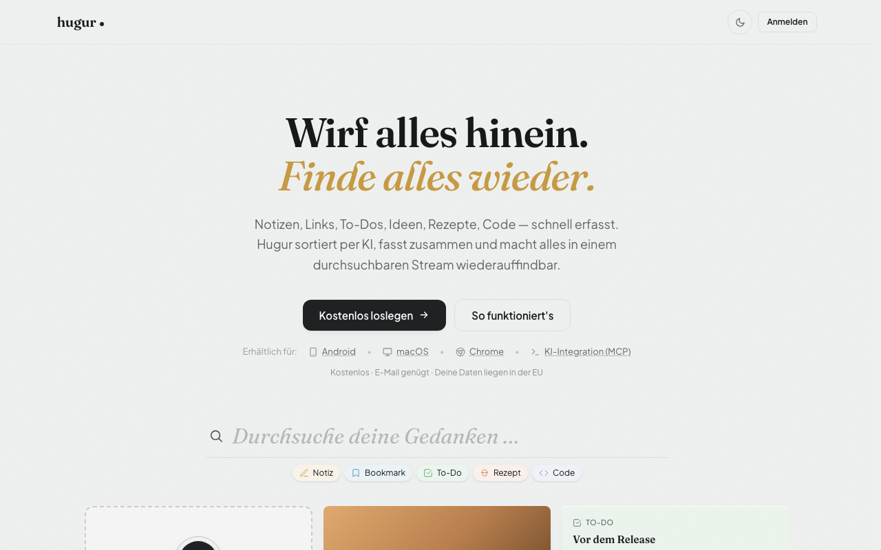 Screenshot von hugur