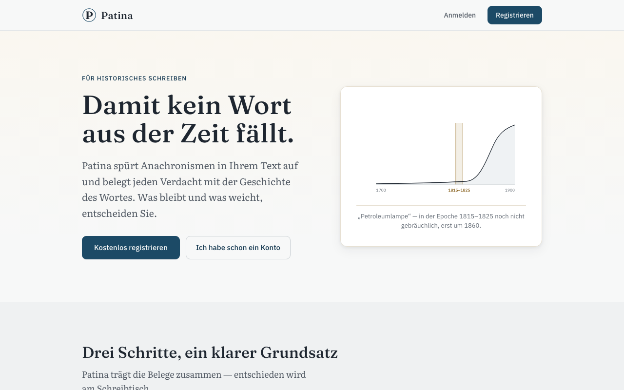 Screenshot von Patina